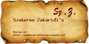 Szekeres Zakariás névjegykártya